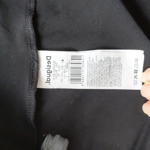 Desigual Short Sleeve Midi A-Line Dress S, Black with Colorful Abstract … - Picture 12 of 12